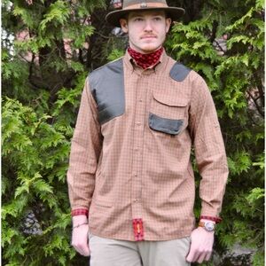 Braeval Shirt Autumn Glen Shetland Flannel Men M Roll Tab LS Outdoor Hunting